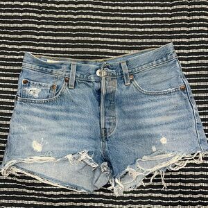 Levi's 501 Distressed Jean Shorts